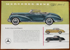 engl. Prospekt 1950er Jahre Mercedes-Benz CABRIO Pkw Typ 300 S ROADSTER brochure