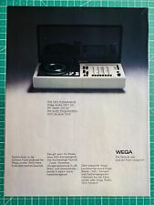 Wega studio 3207 hifi Fellbach Original 1971 Vintage Advert Werbung Reklame