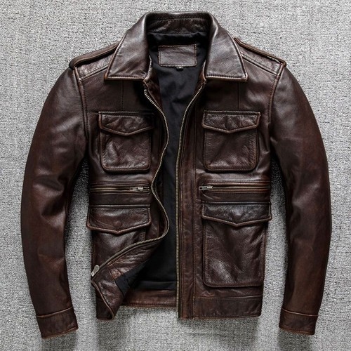 Vintage herren echtlederjacke - vintage,