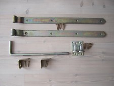 Einzeltorbeschlagset - Tor Beschläge - Torbänder gelb verzinkt + Montagematerial