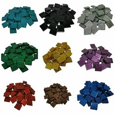 1kg 20x20 mm Soft Glas Mosaik 2x2 Glitter versch. Farben  Glitzer Glasmosaik