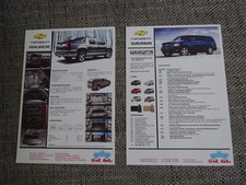 2x Chevrolet Suburban Avalanche Prospekt Sheet Brochure Deutsch selten rare