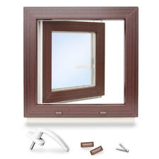 Kunststofffenster Mahagoni Breiten 50-70 cm Keller Garage Dreh-Kipp 2-3 fach ✔️⭐