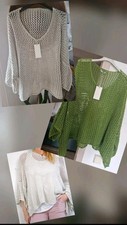 Italy häkelstrick pulli loch - ,