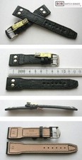 BOB HANDMADE NIETENUHRBAND ALLIGATOR ECHTBAND FÜR GROSSE FLIEGERUHR 22/18 mm