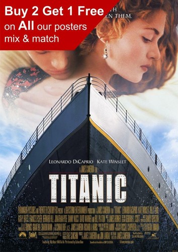 Titanic 1997 filmplakat - titanic, a5