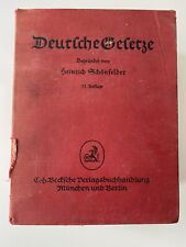 Deutsche Gesetze | Begründet von Geinrich Schönfelder 31. Auflage | #165 |