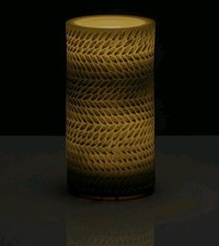 ELAMBIA LED-Kerze Wasserflamme Adapterbetrieb, Timer Weiß