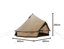 Grand Canyon Indiana 8 Rund-/Tipizelt, 8-Personen, 400x400cm, Mojave Wüste