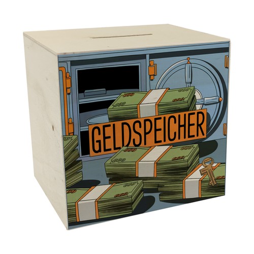 Geldspeicher spardose aus holz - geldspeicher,