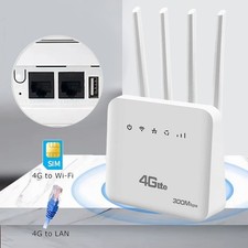 4G LTE Mobiler WLAN-Router,300 Mbit/s Mobile WLAN-Hotspot mit SIM-Slot 4 Antenne