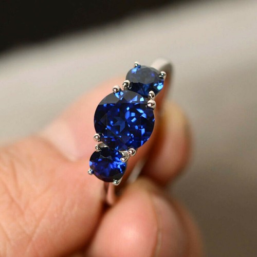 2ct stein blauer saphir - blauer,