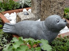 Steinfigur Seehund Robbe groß