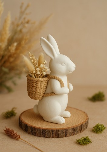 Kleiner handbemalter hase aus - hase,