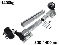 Universal Anhänger Achse verstellbar 1400kg Auflage 800-1400mm 5 x 112 gebremst