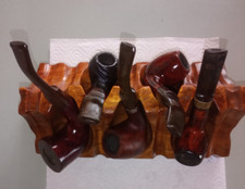 sammler gebrauchte Pfeifen mit Holzständer alle sind in einen guten zustand