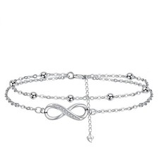 Damen Armband Silber 925 Herz Unendlichkeit Geschenk für Mutter Tochter