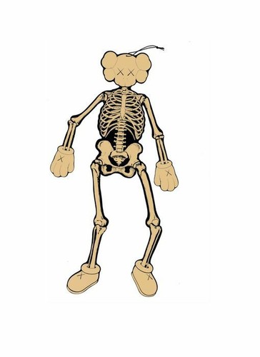 Kaws skeleton board cut - "skeleton,
