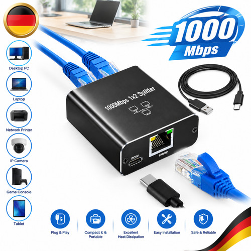 Splitter gigabit lan - lan, 2-port
