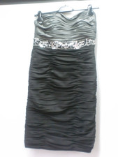 Trägerloses schwarz silber - trägerloses, schwarz-silber