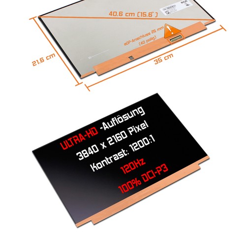 Uhd led ersatz - 15,6",