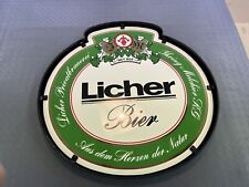 Emailschild Licher Bier großer Ausleger Lagerschild von Boos & Hahn