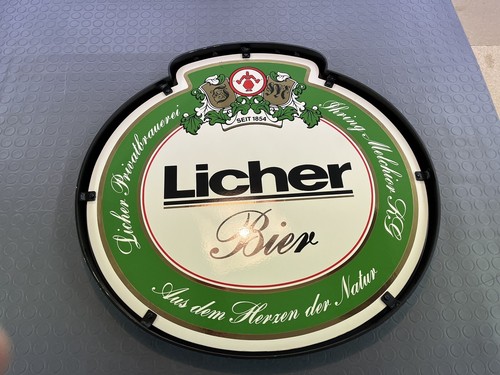 Emailschild licher bier - licher,