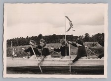 Girl Rowing - Vintage Photo
