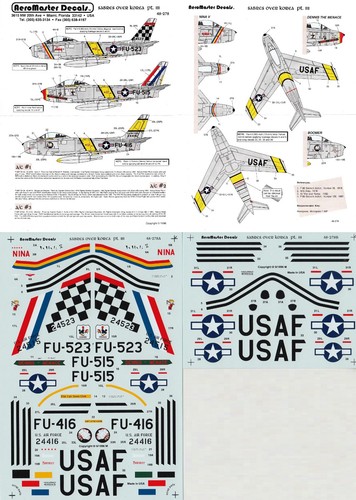 Aeromaster decals f - aeromaster, f-86f