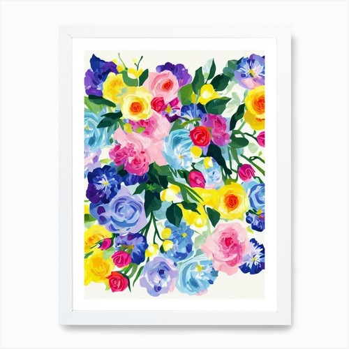 Rose modern bunt blume kunst - rose,