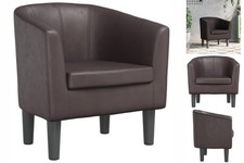Clubsessel braun kunstleder - clubsessel,