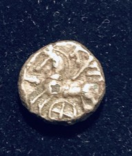 80 - 20 BC Lingones Kelten West Gallien Stater Silber Quinar Original