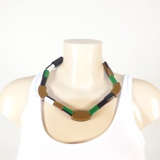 MARNI AT H&M Kette Chain Halskette Statement Schwarz Grün Grau Braun Offwhite