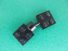 1x Lego Anhängerkupplung  schwarz 3730 + 3731 Kupplung komplett 2-tlg (080123P)