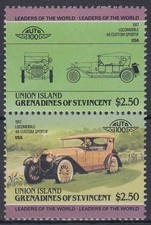 St. Vincent Grenadines Union 1985 ** Mi.76/77 Autos Cars Locomobil 48 [sq6475]