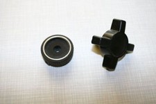 2 Drehknöpfe aus Röhrenradio Imperial J49W (Stassfurt) - 30er Jahre 