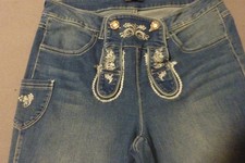 Trachten Jeans Damen blau neu