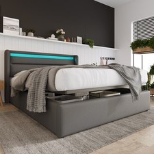 Led kunstlederbett 140x200 - kunstlederbett, cm