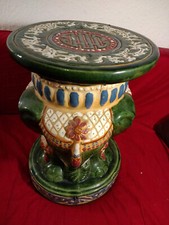 Elefant Keramik Blumenhocker Hocker Pflanzenständer China, 1900er