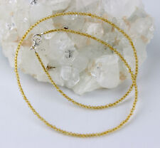 Citrin Kette Natur Edelsteinkette fein-geschliffen Gelb Kugel Collier Edel 45 cm