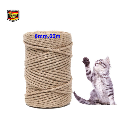 Juteschnur 60m 6mm natur - 6mm,