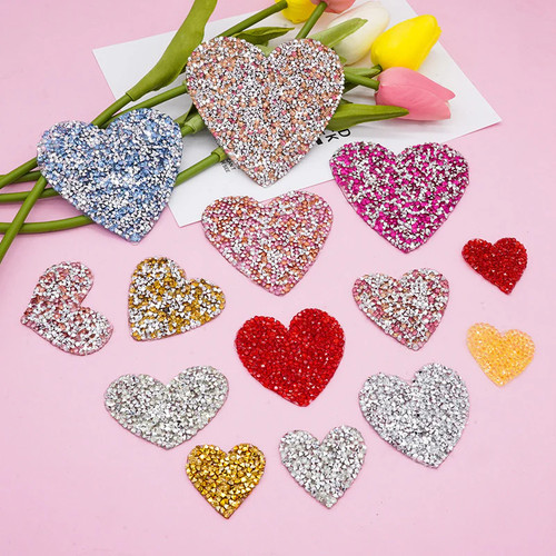 Herz glitzer patches - glitzer,