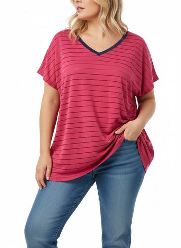 Sheego shirt bluse tunika rosa - sheego,