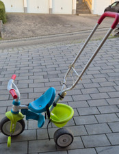 Smoby – Dreirad blau – Kinderdreirad mit Schubstange, Sitz mit Sicherheit