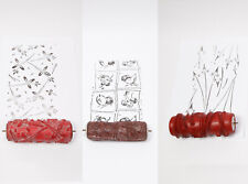 3x Musterwalzen Malerwalzen Strukturwalze 50er Jahre  - 15cm Gummi weich (1358)