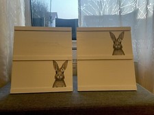 2x Moderne Bilderrahmen aus Holz mit Serviettentechnik Ostern