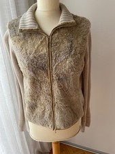 Tandem, Transit, Strickjacke, Fellimitat, beige, 38, Wolle, Acryl, Polyester
