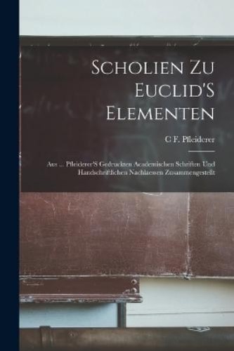 Pfleiderer scholien zu - c, f