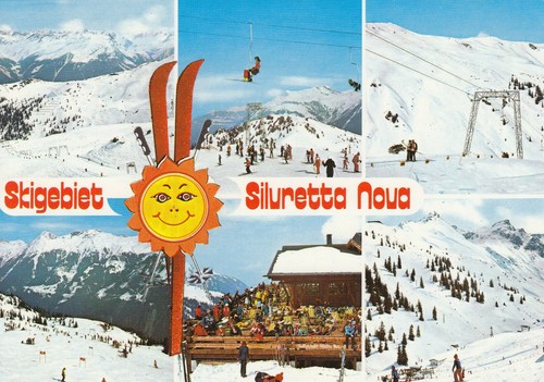 Alte postkarte skigebiet - postkarte,