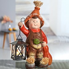 Herbst-Junge mit Laterne, Erntekind, 30cm, neu